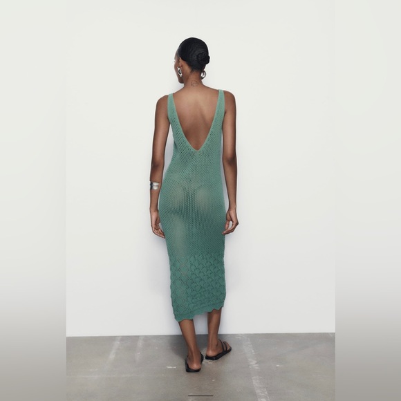 ZARA STRAPPY CHENILLE DRESS - Picture 3 of 5